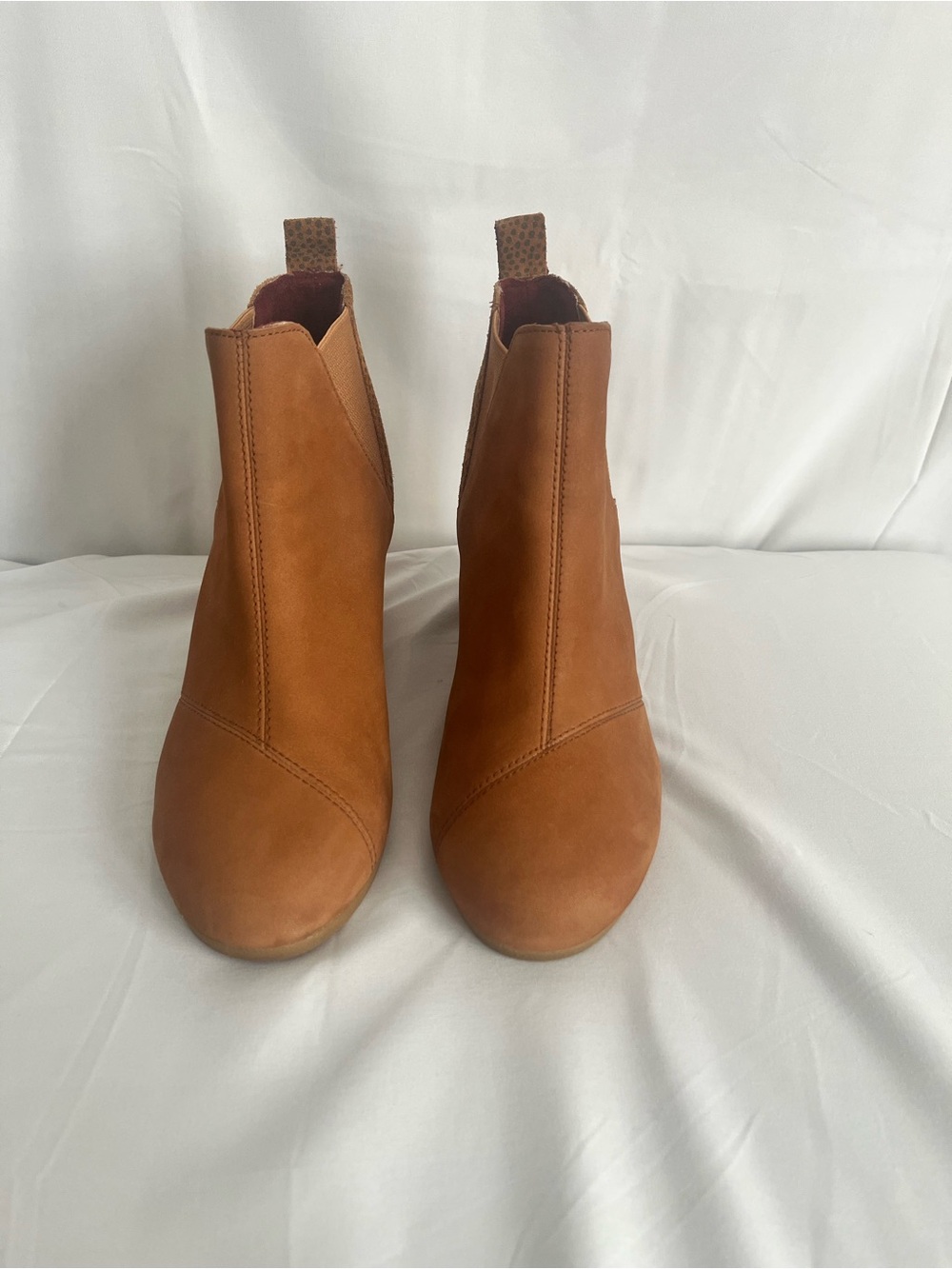 Women's Tan Slip-On Ankle Boots